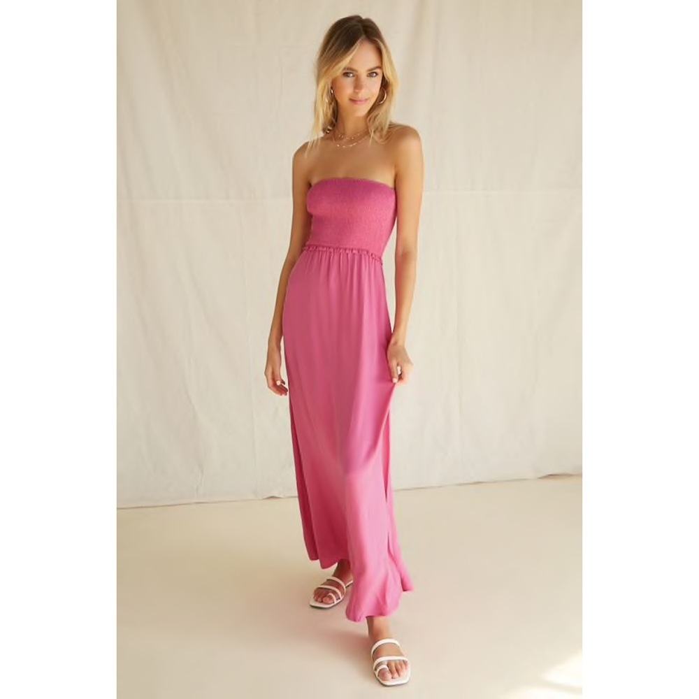 Cute Pink Maxi Dress Medium